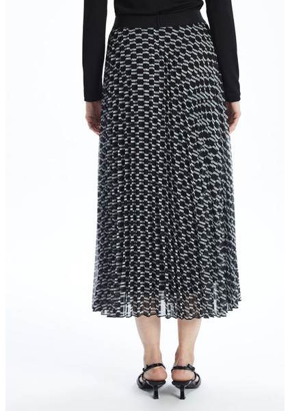 Yeni Sezon Beli Lastikli Desenli Kadın Etek fırsatları