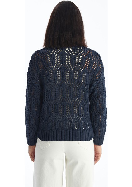 Yeni Sezon Dik Yaka Ajurlu Kadın Triko Kazak fırsatları