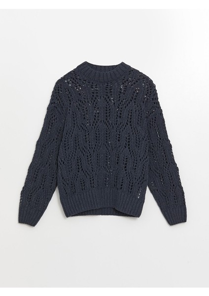 Yeni Sezon Dik Yaka Ajurlu Kadın Triko Kazak indirimleri