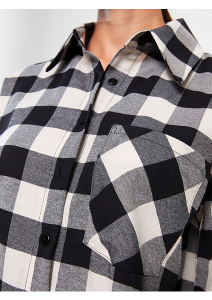 Yeni Sezon Ekose Oversize Kadın Oduncu Gömlek fırsatları