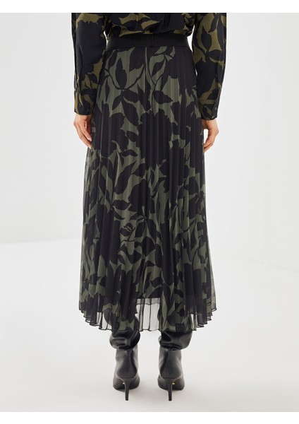 Yeni Sezon Beli Lastikli Desenli Pileli Kadın Etek fırsatları