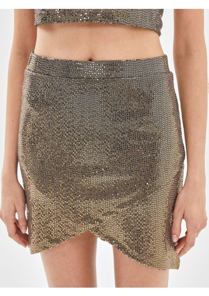 Yeni Sezon Dar Fit Pul Işlemeli Kadın Etek modelleri