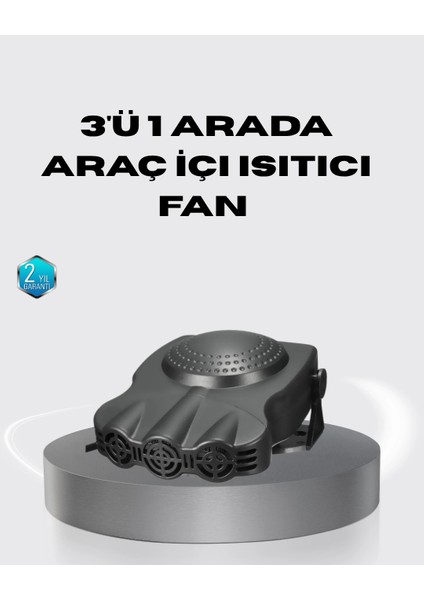 150W Araç Içi Isıtıcı ve Fan Kompakt Tasarım ve Hızlı Isıtma Özellikli