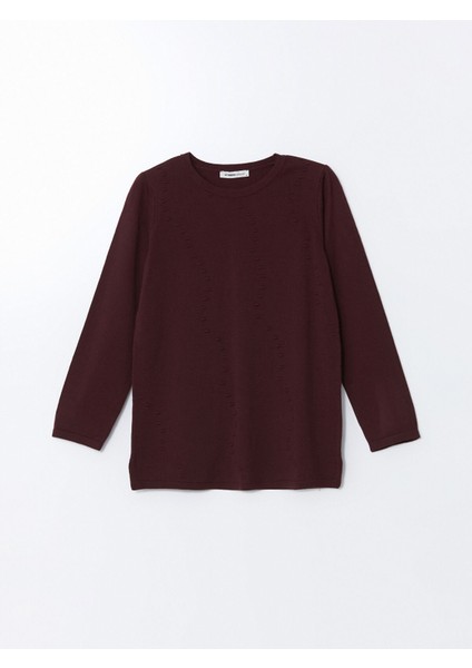 Yeni Sezon Bisiklet Yaka Kendinden Desenli Kadın Triko Kazak indirimleri