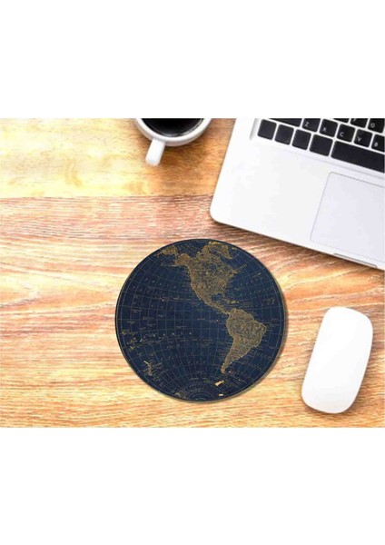 Dünya Haritası Baskılı Mouse Pad