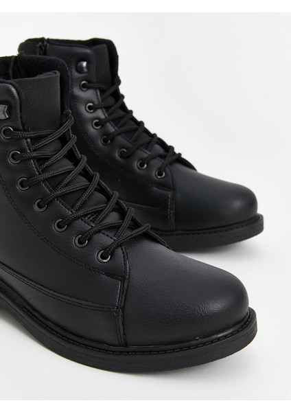 Yeni Sezon Bağcıklı Deri Görünümlü Erkek Bot modelleri