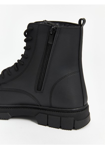 Yeni Sezon Deri Görünümlü Fermuarlı Erkek Bot indirimleri