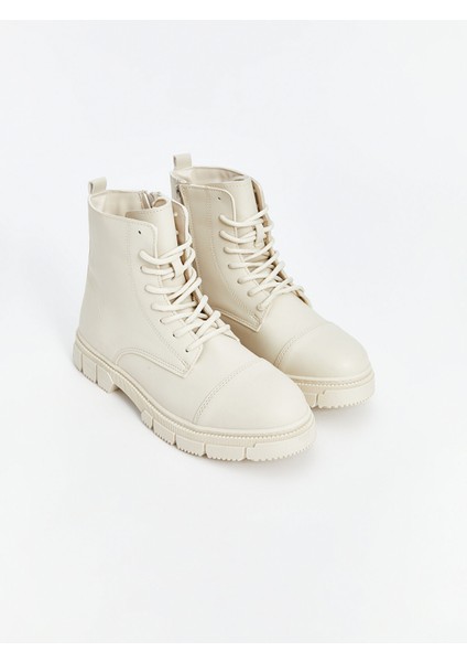 Yeni Sezon Deri Görünümlü Fermuarlı Erkek Bot