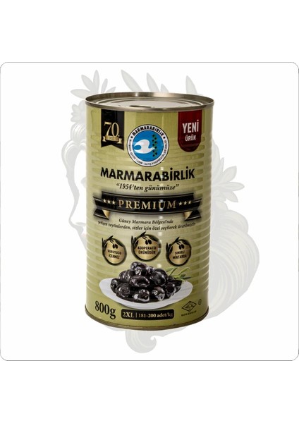 Doğal Premium Siyah Zeytin 2xl 800 gr