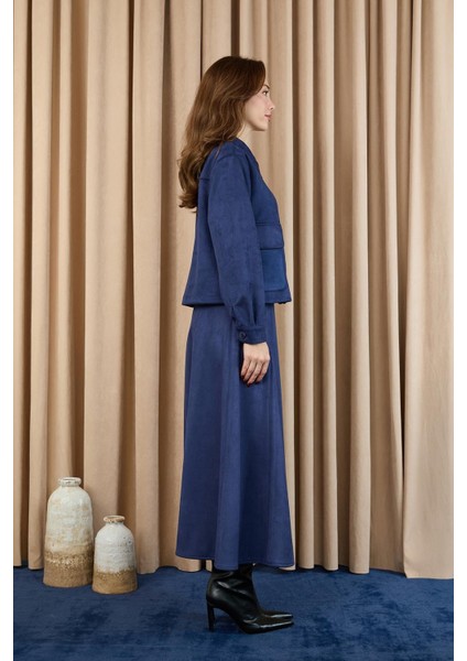 Kadın Cep Detaylı Scuba Süet Ceket Takım 14397 fırsatları