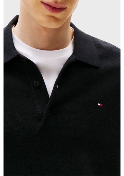 Pamuklu Regular Fit Polo Yaka Kazak Erkek Kazak MW0MW36519 Bds fiyatları