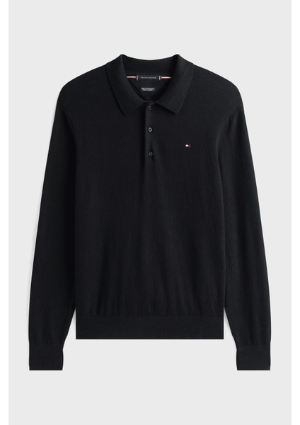 Pamuklu Regular Fit Polo Yaka Kazak Erkek Kazak MW0MW36519 Bds