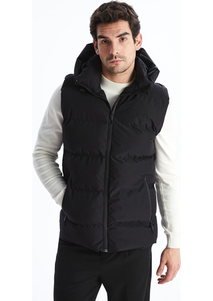 Yeni Sezon Standart Kalıp Kapüşonlu Erkek Şişme Yelek