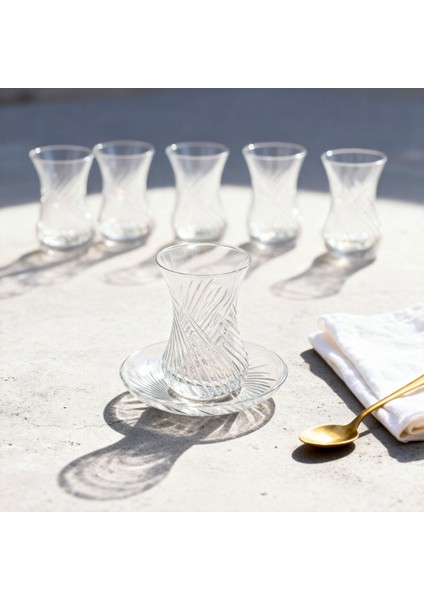 Güral Cam 12 Parça 6 Kişilik Çay Takımı Mystıc fiyatları