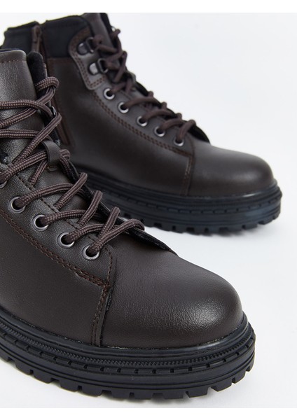 Yeni Sezon Bağcıklı Deri Görünümlü Erkek Bot modelleri