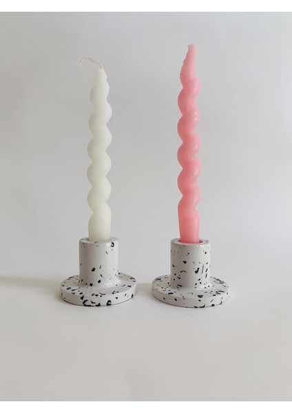 Terrazzo 2'li Şamdan Seti