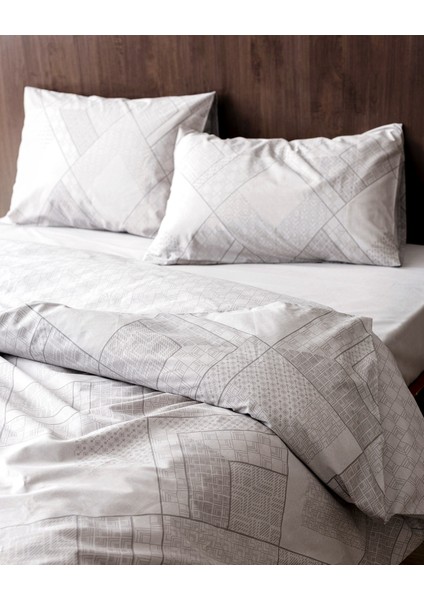 Aurelie Tek Kişilik %100 Pamuk Ranforce Baskılı Nevresim Takımı - Gri modelleri