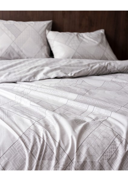 Aurelie Tek Kişilik %100 Pamuk Ranforce Baskılı Nevresim Takımı - Gri fırsatları