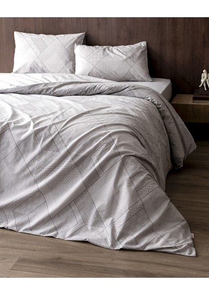 Aurelie Tek Kişilik %100 Pamuk Ranforce Baskılı Nevresim Takımı - Gri indirimleri