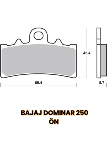 Yarı Sinterli Balata Fmb 020-S Bajaj Domınar 250-400 Ktm Rc D modelleri