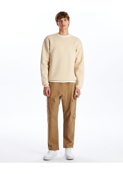 Yeni Sezon Standart Kalıp Gabardin Erkek Kargo Pantolon