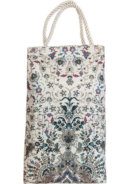 Ipeksi Dokulu Çantalı Kadife Seccade - Çiçek Motifli, Pratik, Taşınabilir - Gül Kurusu indirimleri