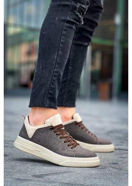 Lvsqvr KB-X204 Kuback Taba Bej Keten Bej Yüksek Taban Günlük Erkek Spor Ayakkabı (Numara: 41) fırsatları
