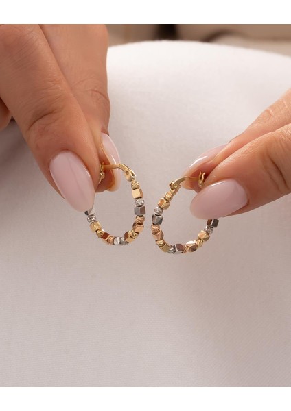 Dorikalı 14 Ayar Altın Halka Küpe