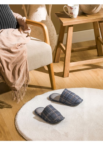 Yeni Sezon Ekose Desenli Erkek Ev Terliği