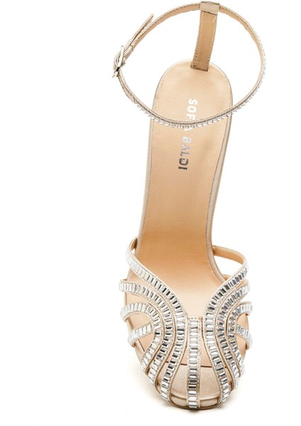 Solev Bej Tekstil Kadın Topuklu Sandalet fırsatları