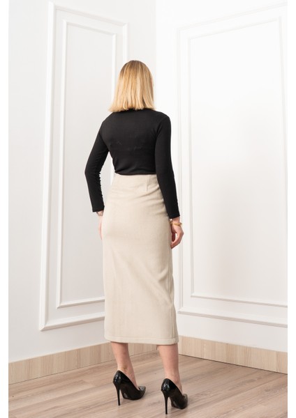 Velora Signature Wool Slit Skirt fiyatları