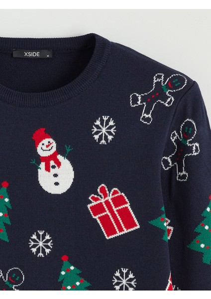 Yeni Sezon Bisiklet Yaka Yılbaşı Temalı Erkek Triko Kazak fiyatları