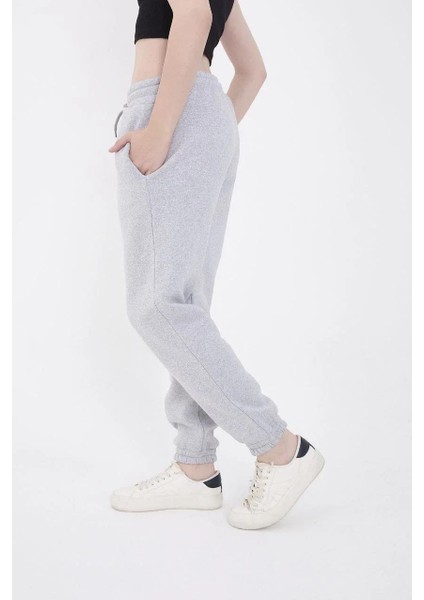 Üç Iplik Basic Lastikli Eşofman Pantolon - Gri modelleri