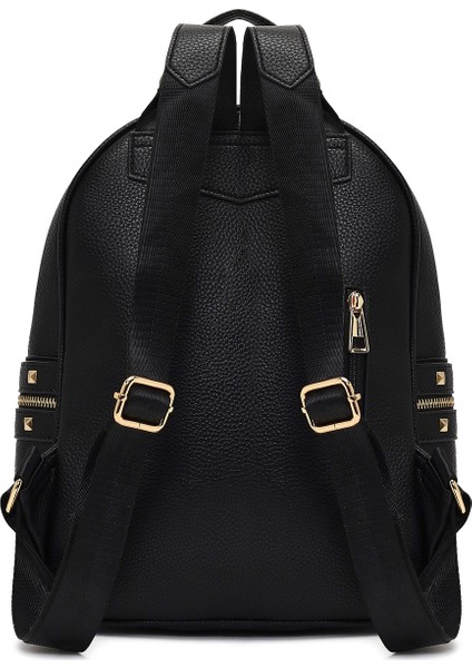 Kadın Siyah Baskılı Sırt Çantası 25ABD265326 modelleri