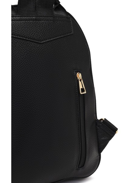 Kadın Siyah Baskılı Sırt Çantası 25ABD265326