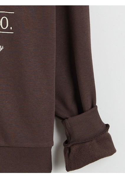 Yeni Sezon New York Nakışlı Kadın Kalın Sweatshirt fiyatları