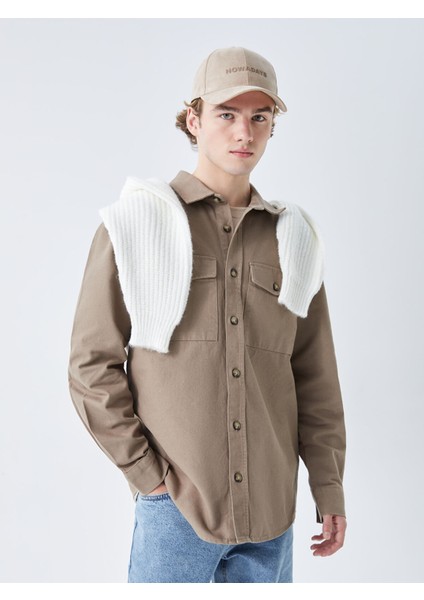 Yeni Sezon Regular Fit Uzun Kollu Gabardin Erkek Gömlek Ceket fiyatları