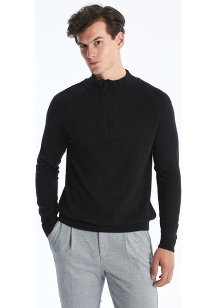 Yeni Sezon Dik Yaka Uzun Kollu Erkek Triko Kazak