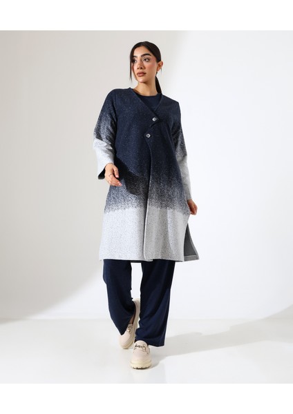 Düğme Kapama Örme Ceket Üç Parça Takım fırsatları