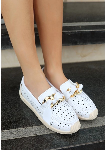 Lvsqvr Riwan Beyaz Cilt Babet Ayakkabı (Numara: 37) modelleri