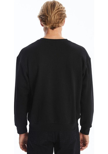 Yeni Sezon Bisiklet Yaka Uzun Kollu Erkek Kalın Sweatshirt fırsatları