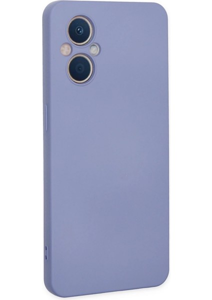 Oppo Reno 7 Lite Kılıf Nano Içi Kadife Silikon - Lila modelleri