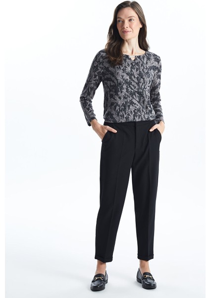 Yeni Sezon Bisiklet Yaka Desenli Uzun Kollu Kadın Bluz fiyatları