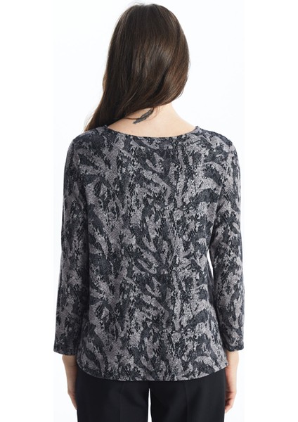Yeni Sezon Bisiklet Yaka Desenli Uzun Kollu Kadın Bluz fırsatları