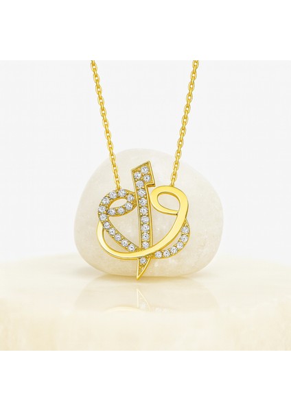 14 Ayar Altın Elif ve Vav Kolye fiyatları