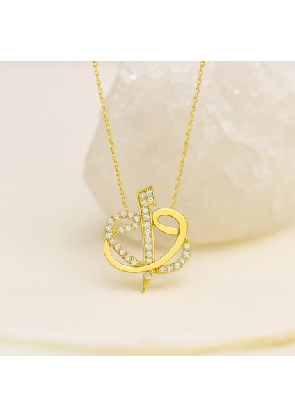 14 Ayar Altın Elif ve Vav Kolye modelleri