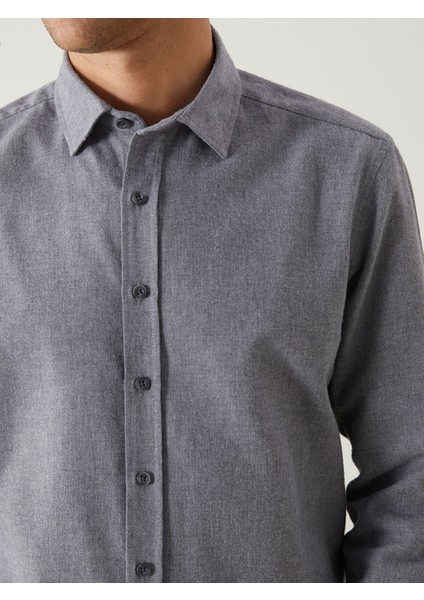 Yeni Sezon Slim Fit Uzun Kollu Poplin Erkek Gömlek modelleri