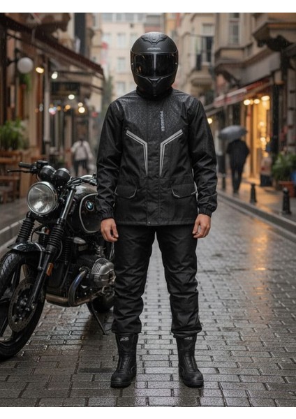 Motosiklet ve Bisiklet Lüx Yağmurluk Takım Waterproof Oxford Kumaş Astarlı Yağmurluk Takımı modelleri