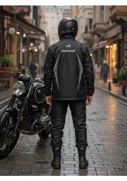 Motosiklet ve Bisiklet Lüx Yağmurluk Takım Waterproof Oxford Kumaş Astarlı Yağmurluk Takımı fırsatları