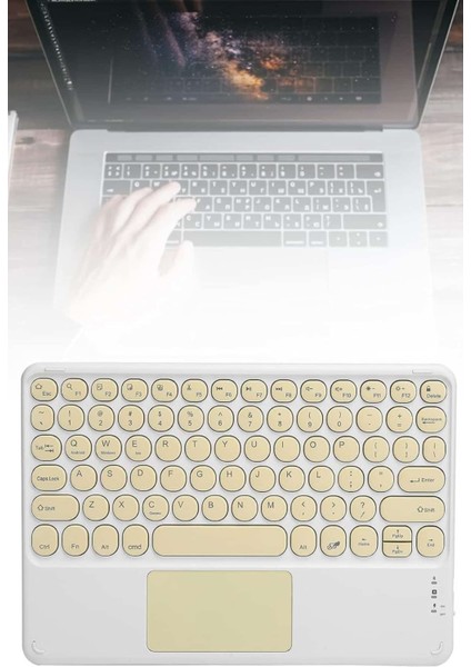 Profesyonel Wifi Q Klavye Bluetooth Klavye Touchpad 10.8 Inç indirimleri